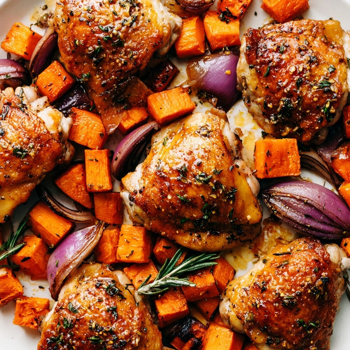 Golden Honey-Glazed Chicken with Roasted Root Vegetables, a comforting and vibrant autumn dinner.