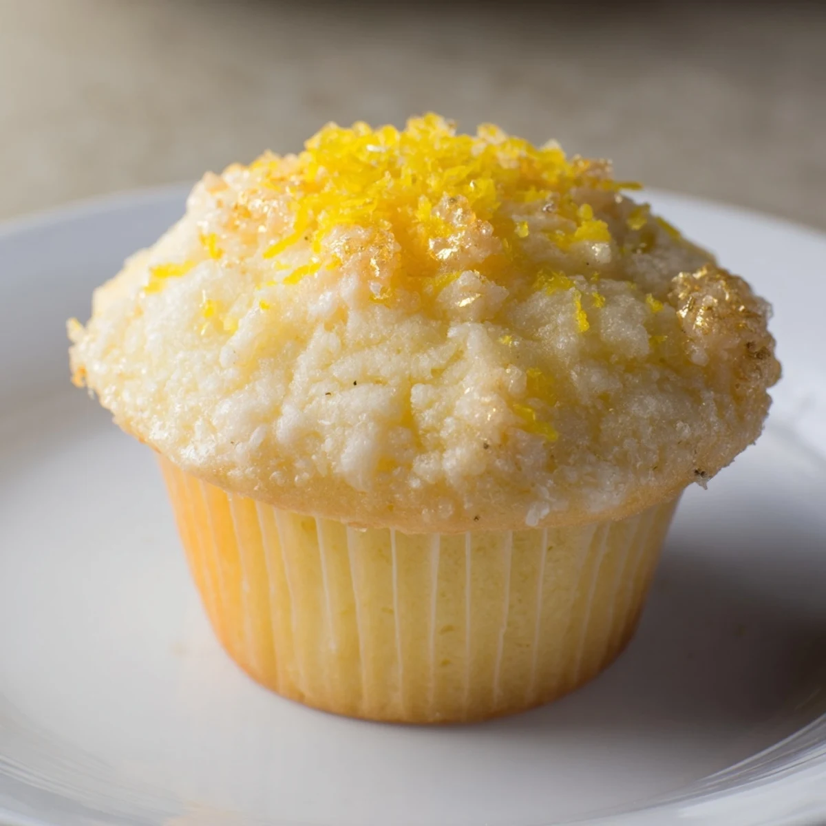 Simple sweet lemon zest muffins, golden brown and fluffy, perfect for a cozy brunch spread.