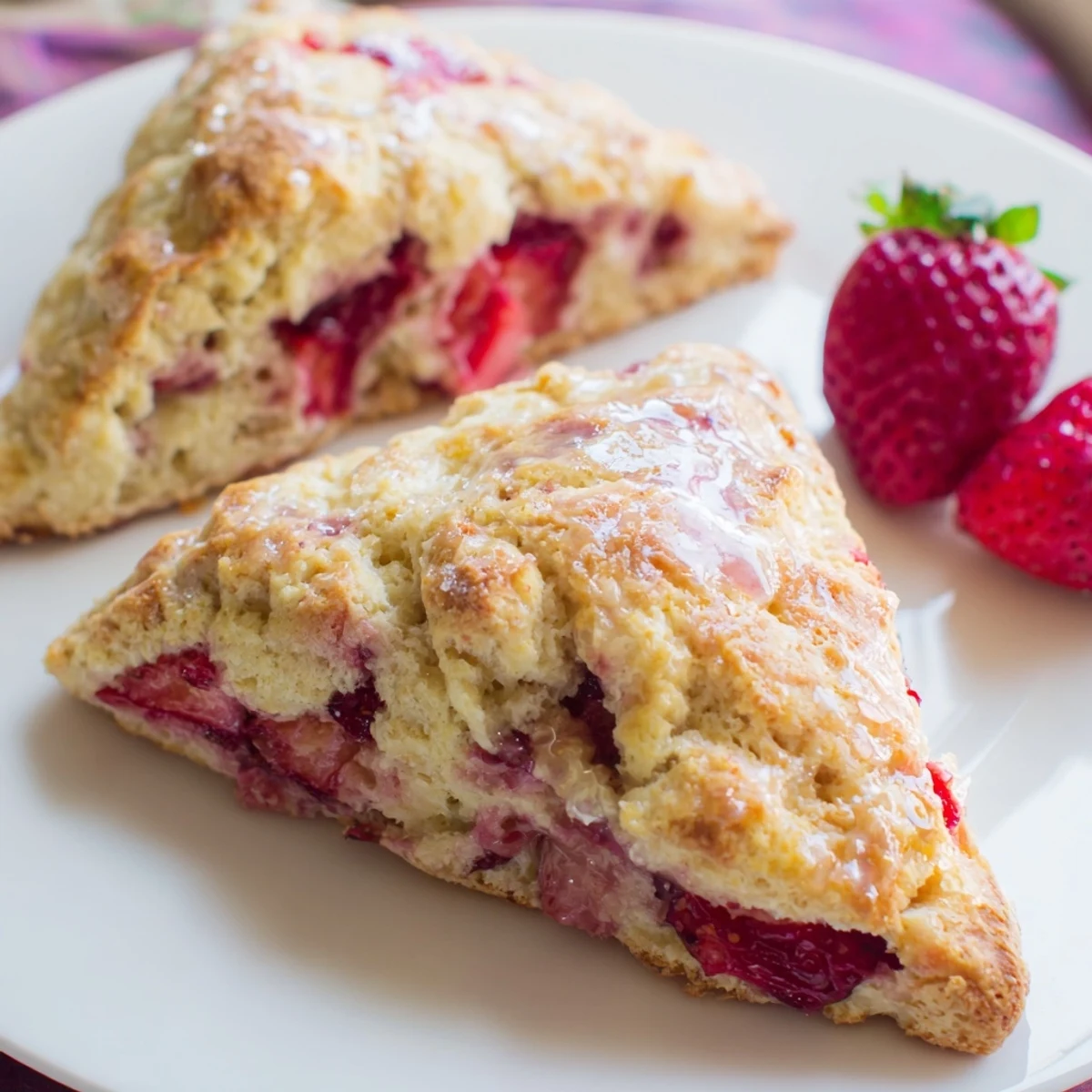 Warm and golden Rustic Birch-Warm Blueberry Scones, filled with bursting blueberries, ready to enjoy with coffee.