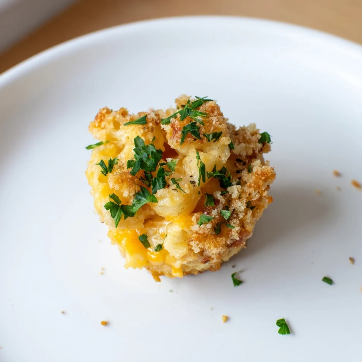 Warm and inviting, these miniature Tinis Mac and Cheese muffins are perfect for a kid-friendly snack.