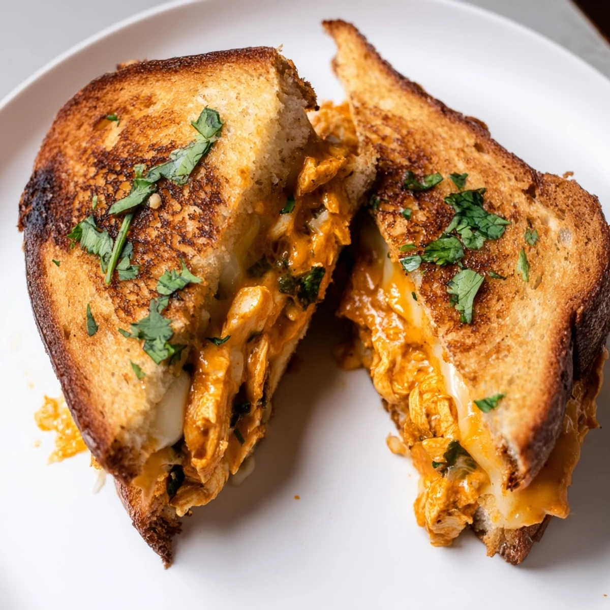 Warm, flavorful butter chicken grilled cheese, with a perfectly toasted, buttery exterior, awaits.
