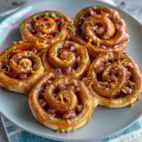 Warm mini orange rolls baked with crescent dough, topped with a zesty citrus glaze and sprinkled with fresh orange zest.