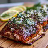 Cedar Plank Salmon Garlic Dill