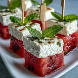 Easy watermelon feta bites with cool mint, a vibrant gluten-free summer treat.