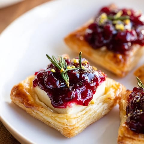 Cranberry Brie Bites Wreath