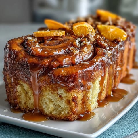 Fluffy overnight orange rolls bursting with fresh orange zest and drizzled with citrus glaze, ready for a cozy breakfast.