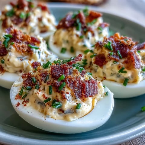Bacon Ranch Deviled Eggs