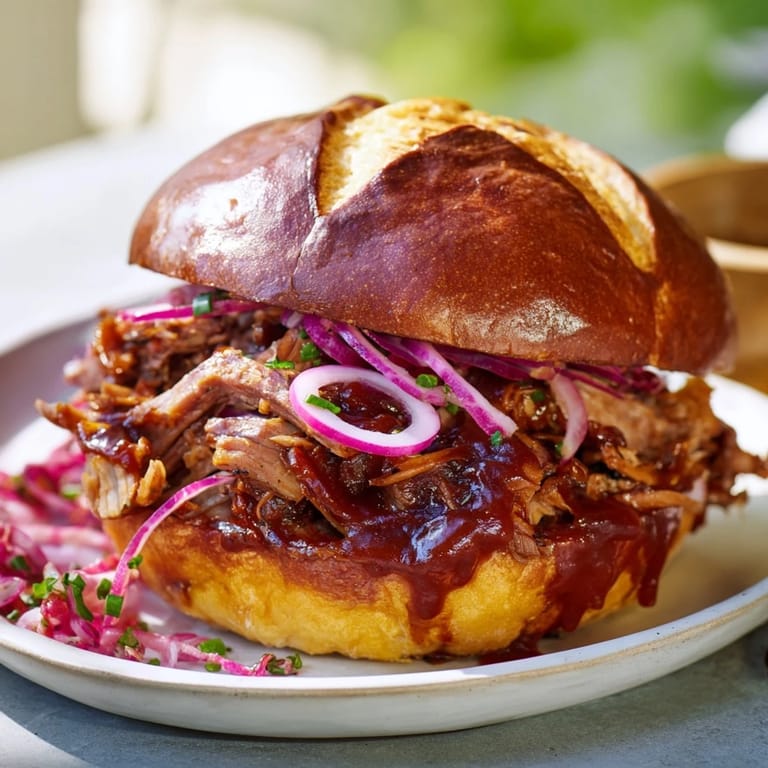 Get a taste of authentic American flavor with these delicious Fire-Kissed BBQ Pulled Pork Sandwiches.