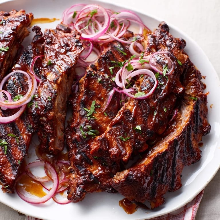A close-up of fire-kissed BBQ Pulled Pork Sandwiches with crispy edges and vibrant green herbs.