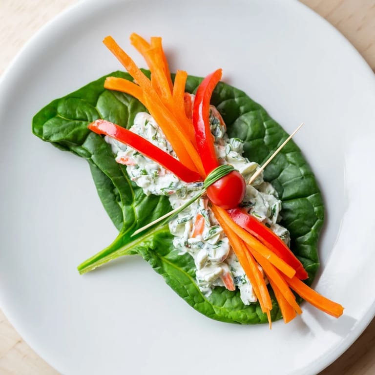 A close-up shot of Holly Leaf Spinach Wraps, ready to eat, featuring bright red cherry tomatoes.