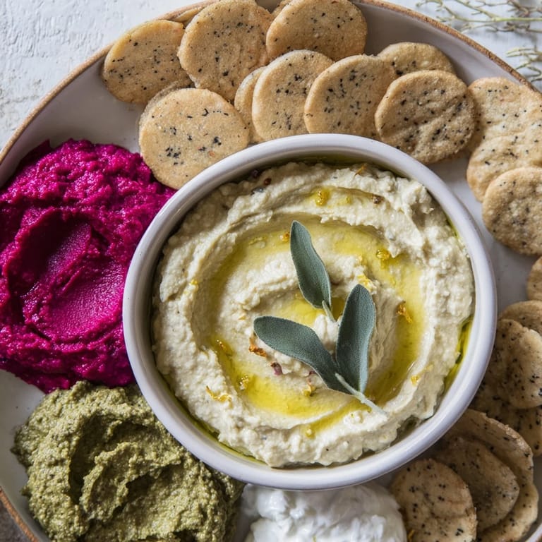 Creamy dips artistically swirled make this Marble Swirl a visual treat, perfect for entertaining.