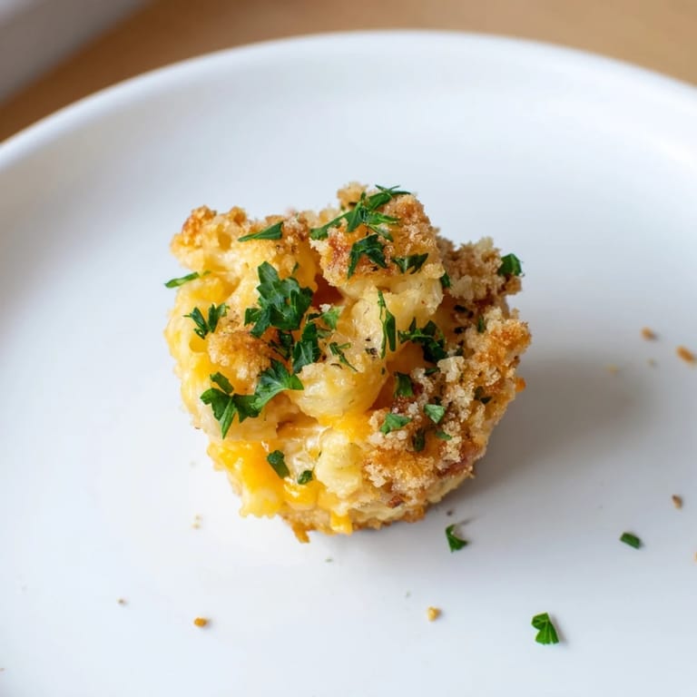 Warm and inviting, these miniature Tinis Mac and Cheese muffins are perfect for a kid-friendly snack.