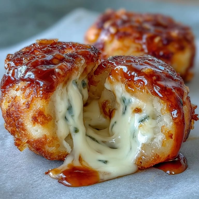 Chīzu Imomochi appetizer featuring eight golden potato mochi bites with savory cheese filling, served warm.