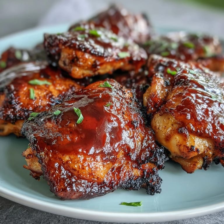 Succulent bone-in chicken thighs coated in homemade guava barbecue sauce, served with grilled pineapple.