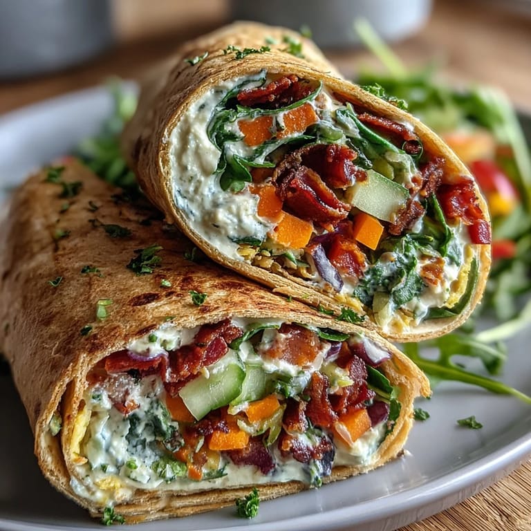 Vibrant, layered rainbow wraps with fresh vegetables and hummus, perfect for a nutritious Field Trip Lunch Box.