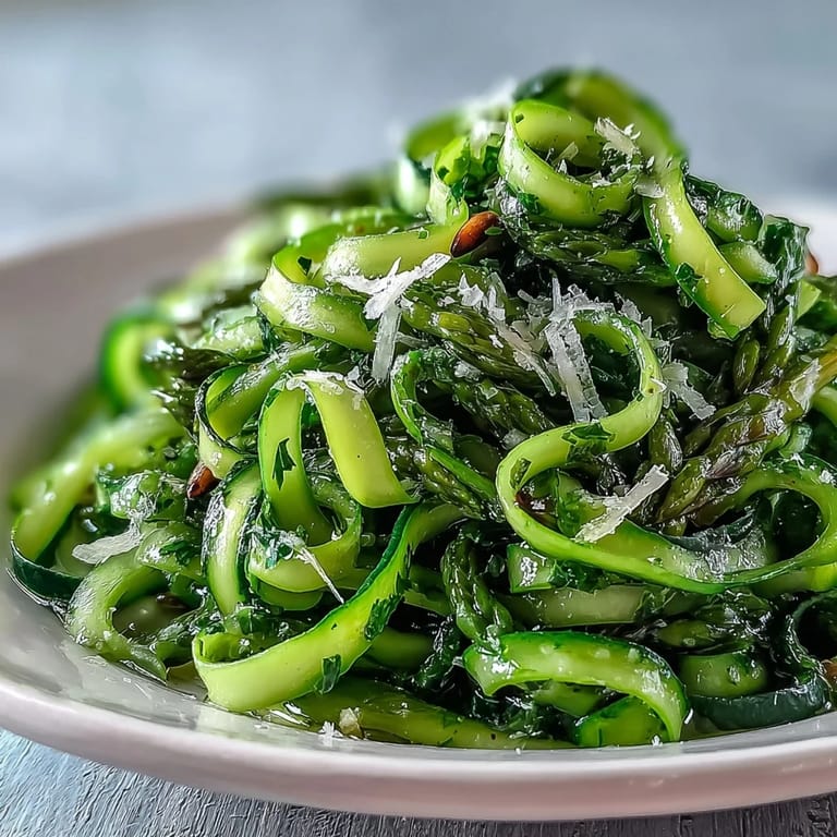Crisp shaved asparagus with bright citrus notes and savory Parmesan shavings, an elegant vegetarian salad for any meal or gathering.