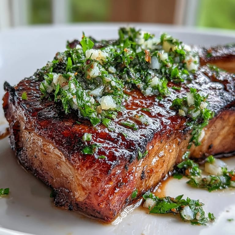 Pan-seared lamb chops paired with a lively gremolata of parsley, lemon, and garlic, creating a deliciously balanced and gluten-free dinner option.